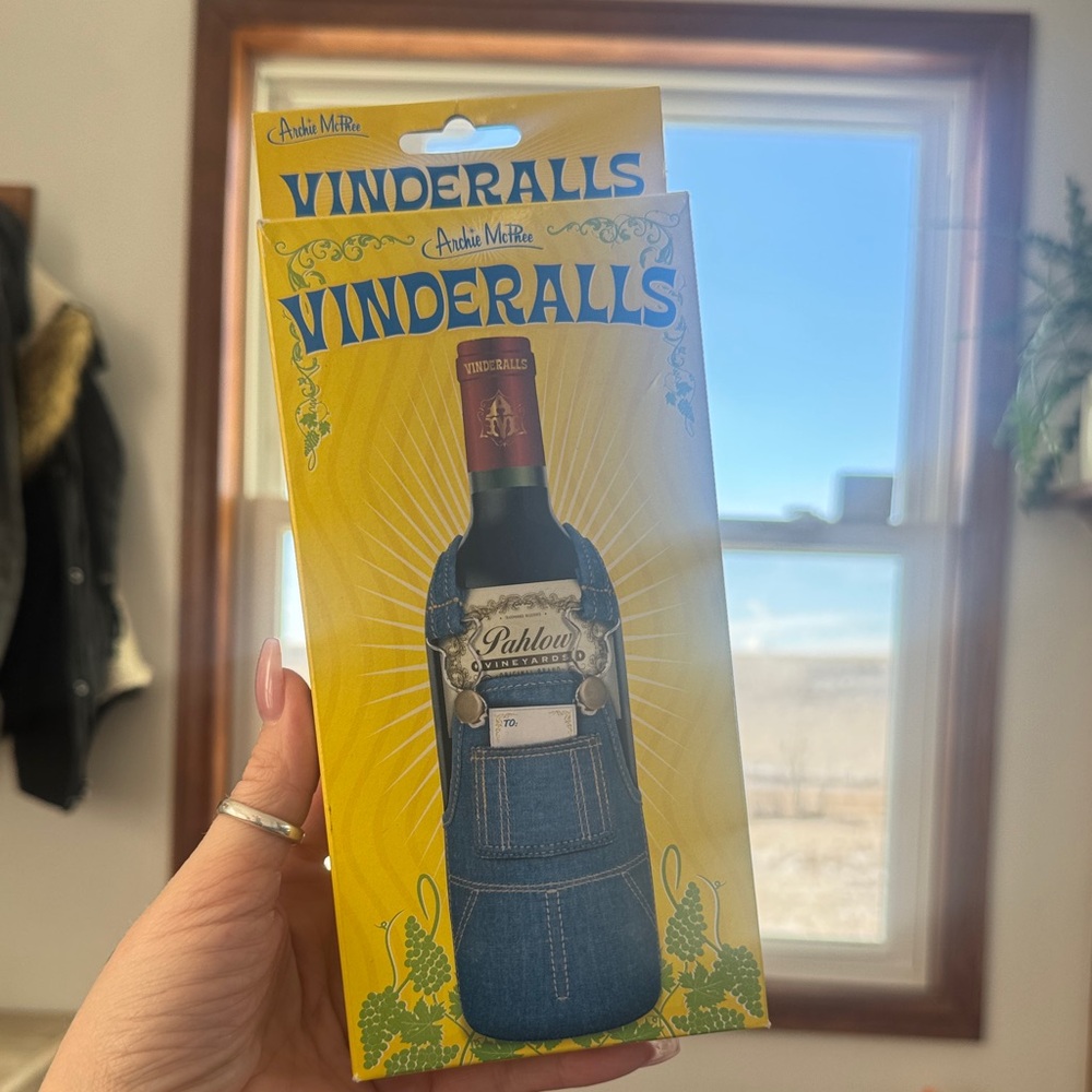 Archie McPhee Vinderalls Denim Wine Bottle Cover